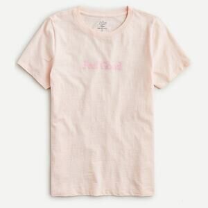 J Crew Womens Size Small Soft Vintage Cotton Graphic Feel Good T-Shirt in Pink